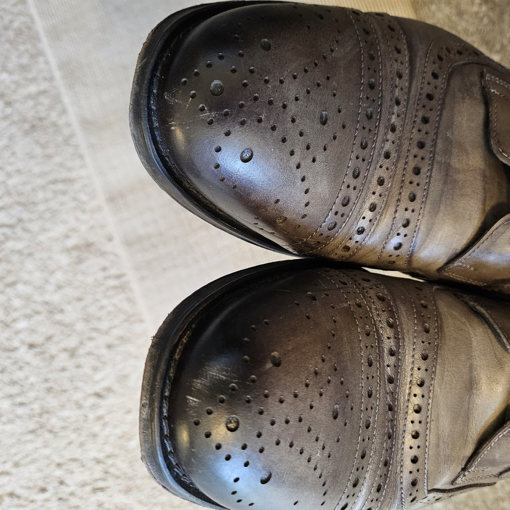 Men's Metal Gray Oxford Shoes Size 10 - Picture 5 of 8